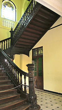 Richmond Castle staircase of teak