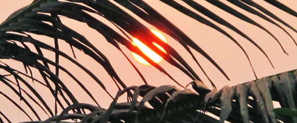 Sun setting before the Green Flash, Sri Lanka
