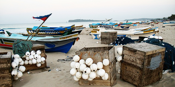 Fishermen's tackle on Trincomalee beach