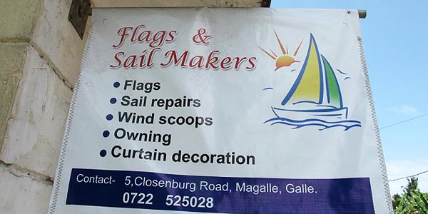 Sail makers still exist in Sri Lanka