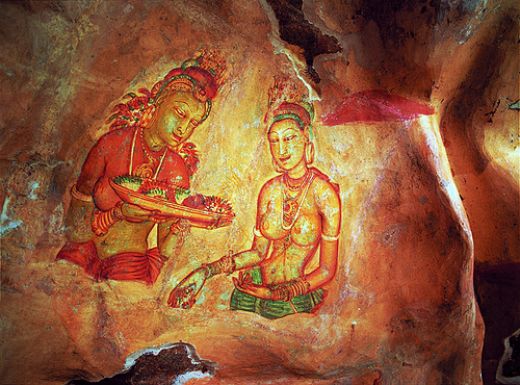 Cave paintings at Sigiriya